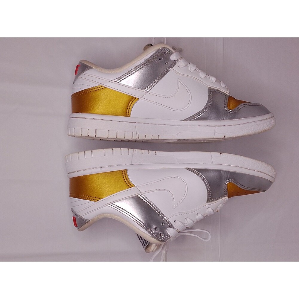 Nike Dunk Low SE "Heirloom" Silver Gold Metalic - Picture 15 of 16